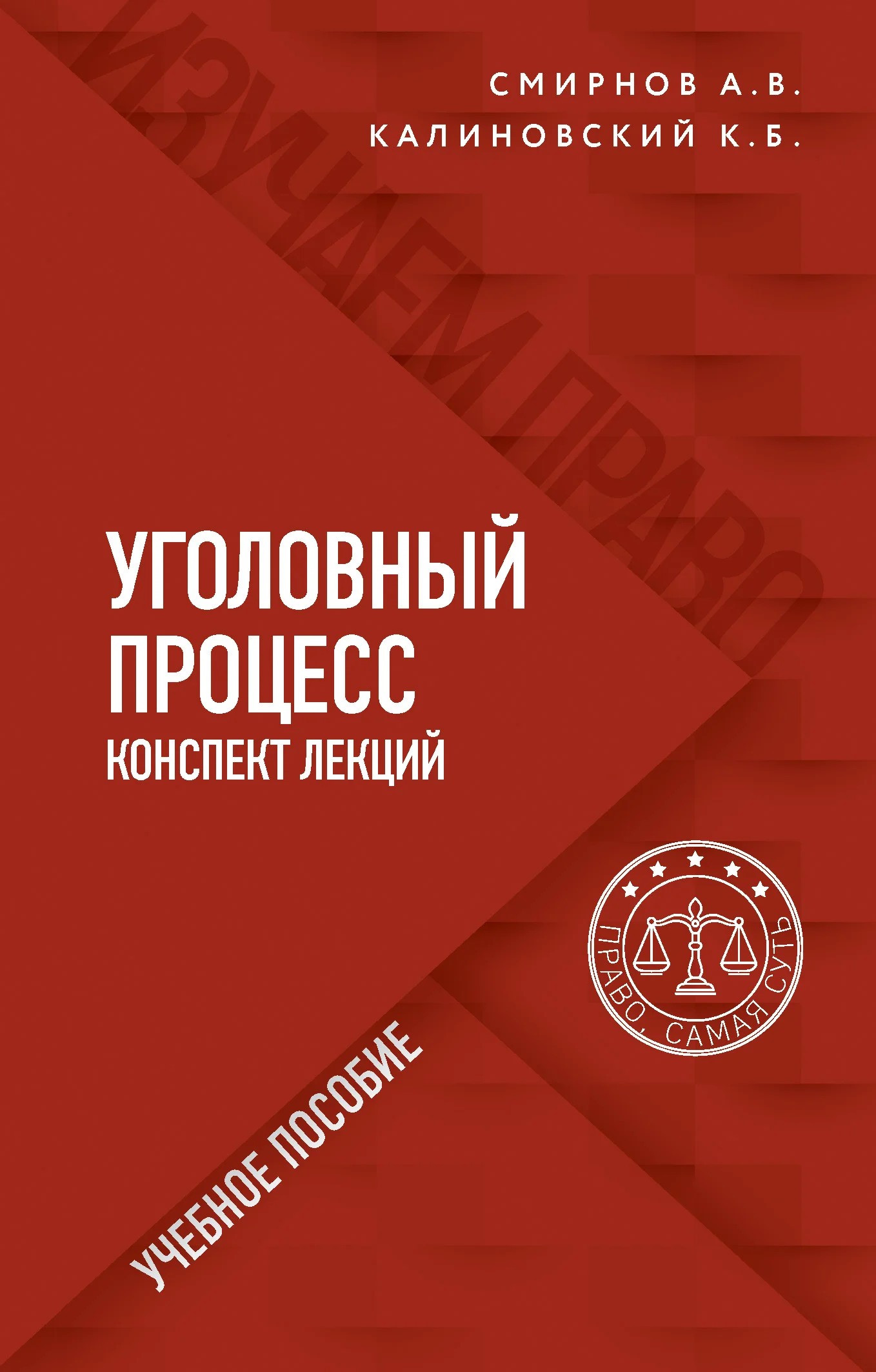 Обложка Уголовный процесс. Конспект лекций