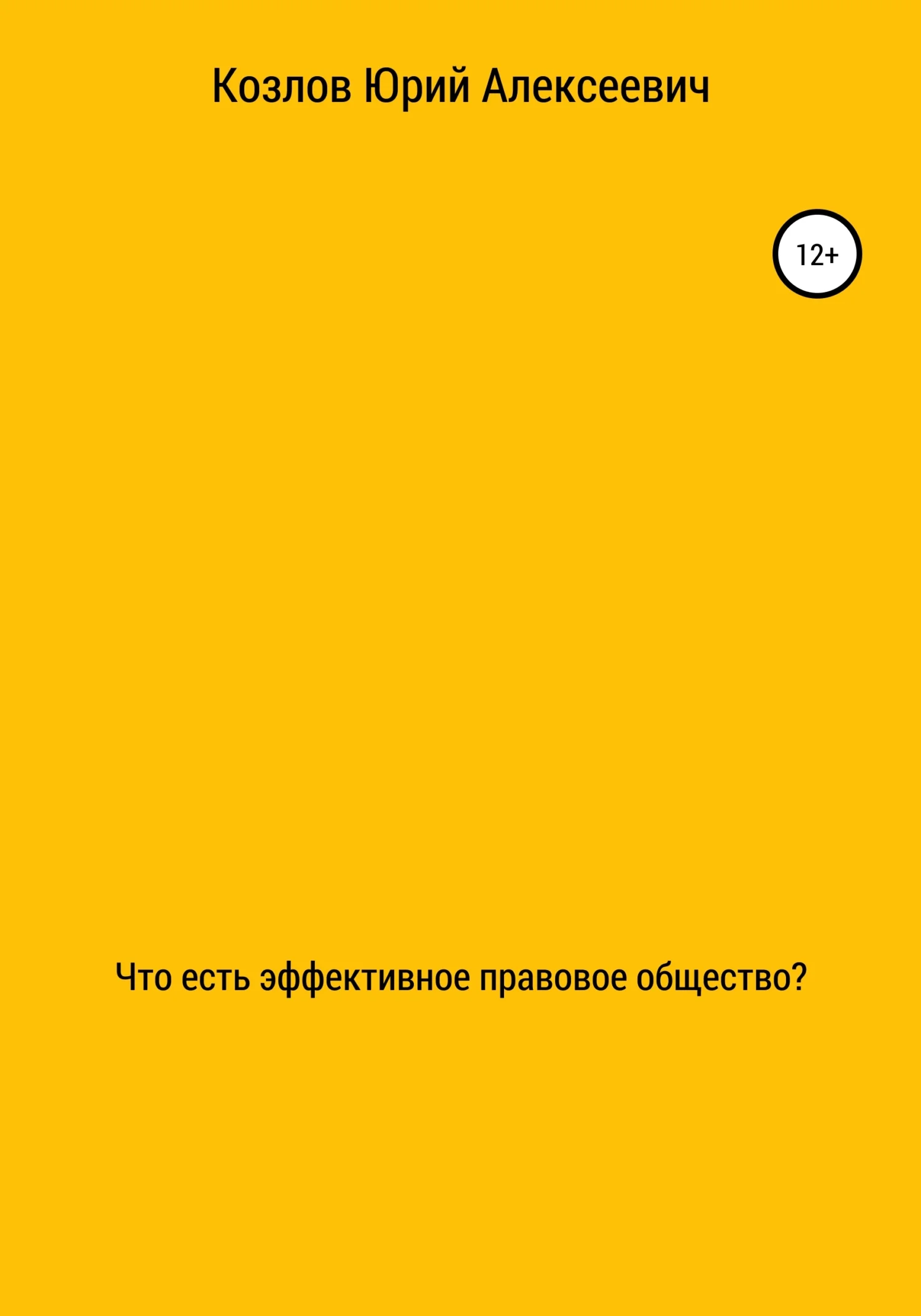 Обложка Что есть эффективное правовое общество?