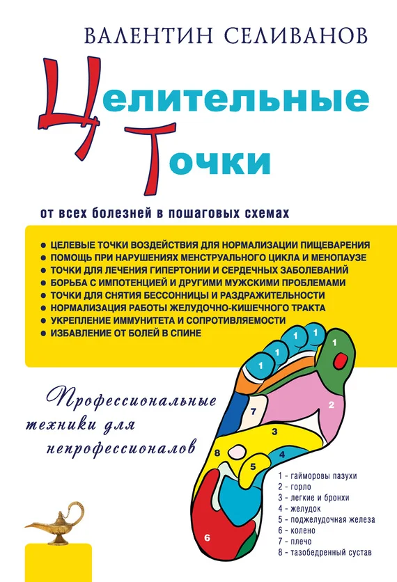 Обложка Целительные точки от всех болезней в пошаговых схемах