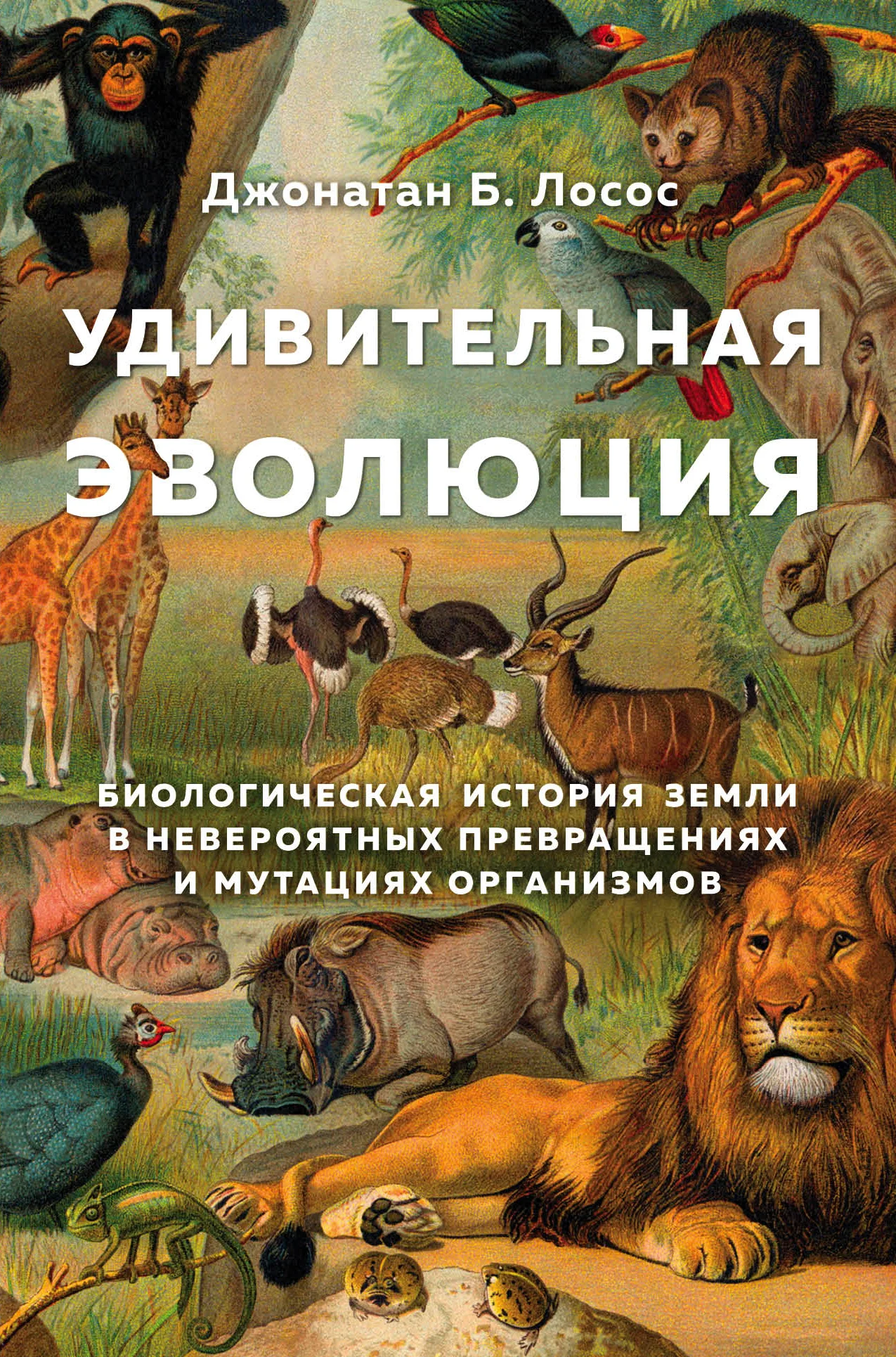 Обложка Удивительная эволюция. Биологическая история Земли в невероятных превращениях и мутациях организмов