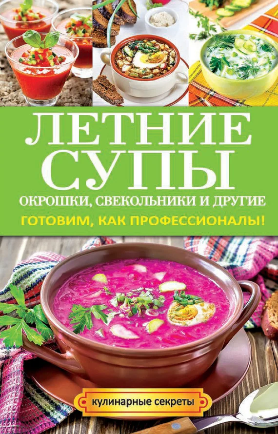 Обложка Летние супы, окрошки, свекольники и другие. Готовим, как профессионалы!