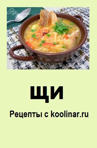 Обложка Щи. Рецепты с koolinar.ru