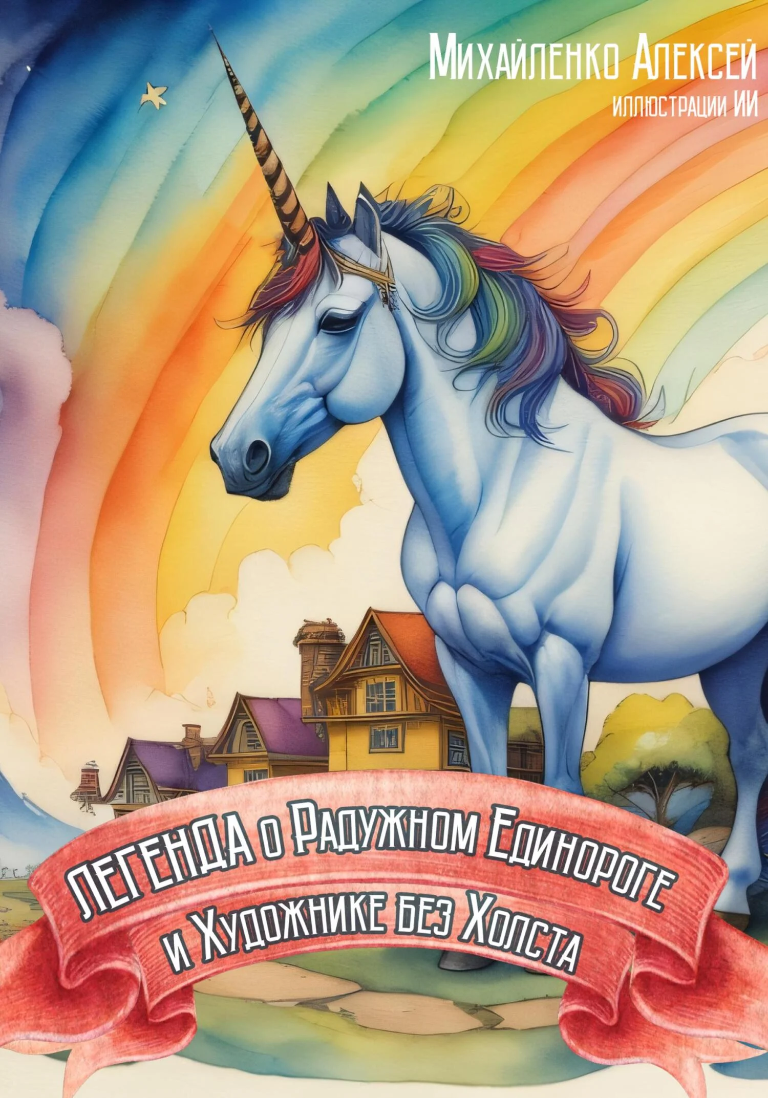 Обложка Легенда о Радужном Единороге и Художнике без холста