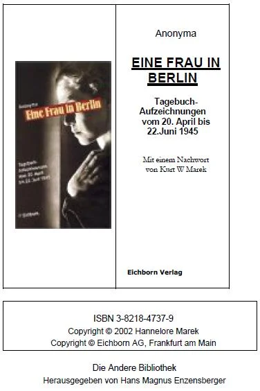 Обложка Женщина в Берлине