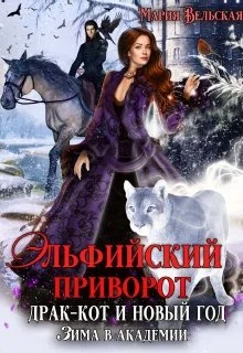 Обложка Эльфийский приворот, драк-кот и Новый год. Зима в Академии