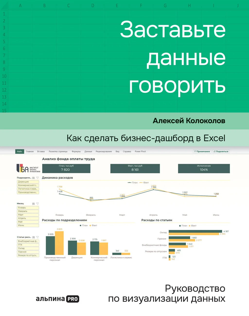 Обложка Заставьте данные говорить. Как сделать бизнес-дашборд в Excel. Руководство по визуализации данных