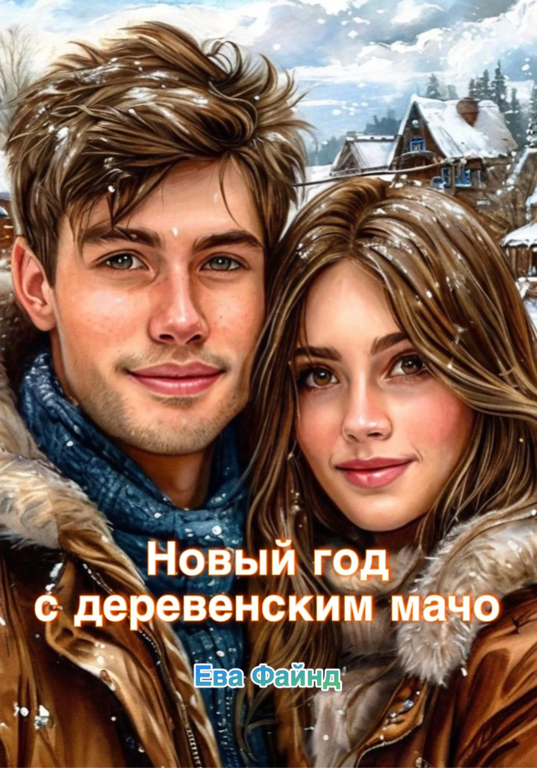 Обложка Новый год с деревенским мачо