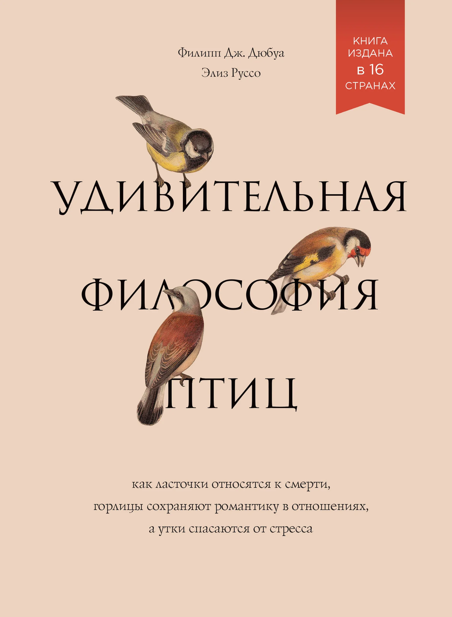 Обложка Удивительная философия птиц: Как ласточки относятся к смерти, горлицы сохраняют романтику в отношениях, а утки спасаются от стресса