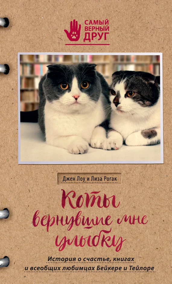 Обложка Коты, вернувшие мне улыбку. История о счастье, книгах и всеобщих любимцах Бейкере и Тейлоре