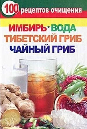 Обложка 100 рецептов очищения. Имбирь, вода, тибетский гриб, чайный гриб