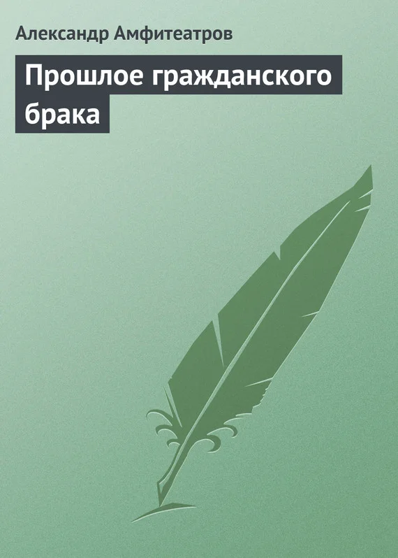 Обложка Прошлое гражданского брака