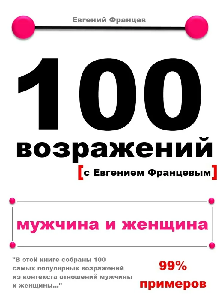 Обложка 100 возражений. мужчина и женщина