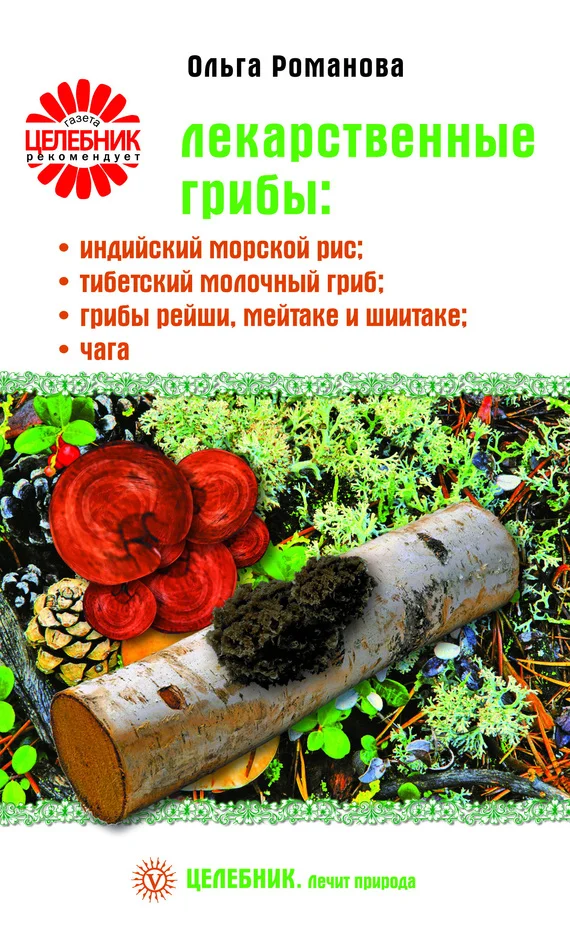 Обложка Лекарственные грибы: индийский морской рис, тибетский молочный гриб, грибы рейши, мейтаке и шиитаке, чага