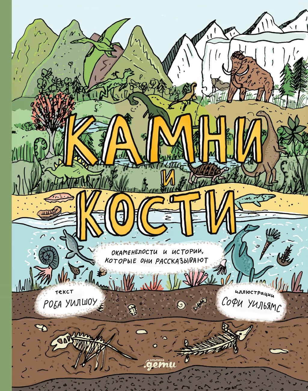 Обложка Камни и кости: Окаменелости и истории, которые они рассказывают