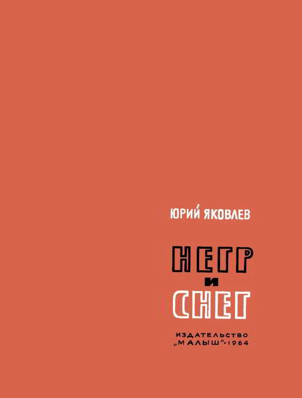 Обложка Негр и снег