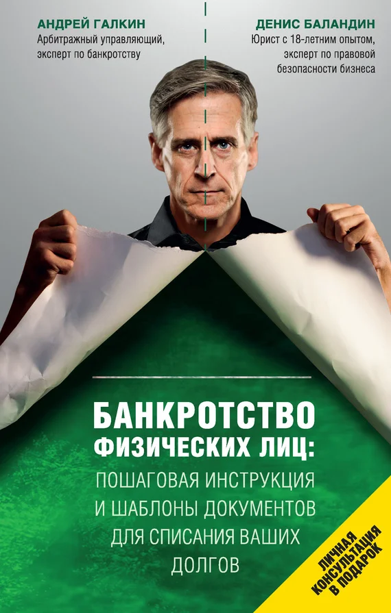 Обложка Банкротство физических лиц: пошаговая инструкция и шаблоны документов для списания ваших долгов