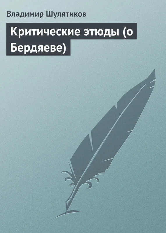 Обложка Критические этюды (о Бердяеве)