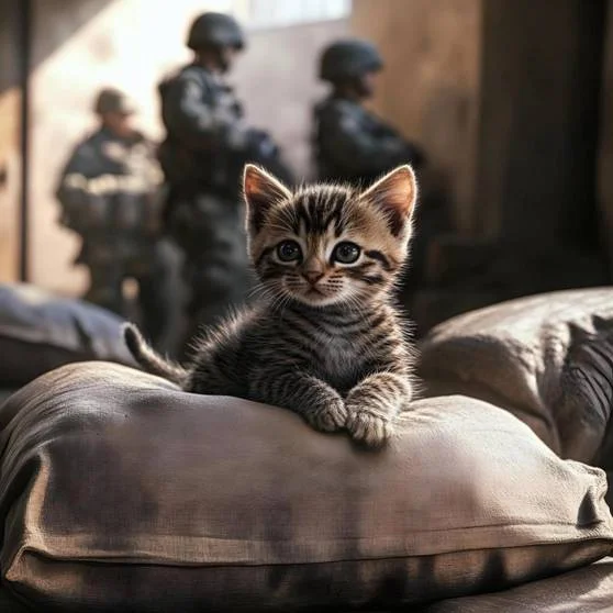 Обложка Котёнок на передовой