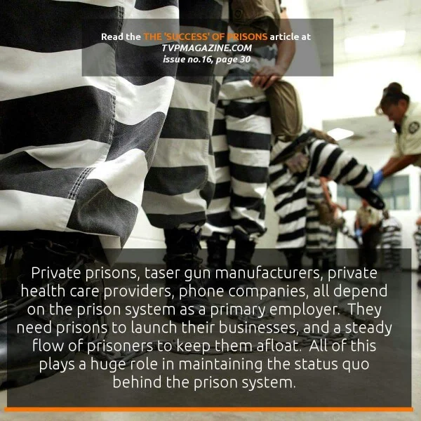 Обложка «Успех» тюрем. Перевод статьи «The 'success' of prisons» из 16-го выпуска официального онлайн-журнала проекта TVP Magazine
