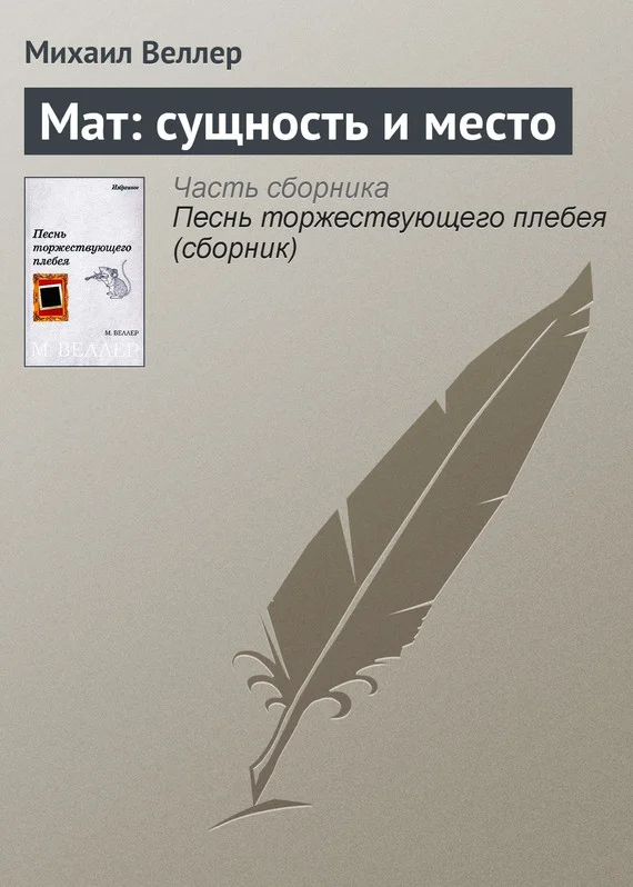 Обложка Мат: сущность и место