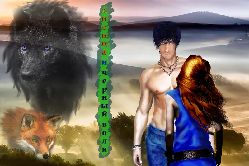 Обложка Лисица и черный волк (СИ)