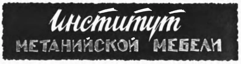 Обложка Институт метанийской мебели